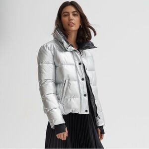 Noize Bianca puffer silver Jacket Sz - large /12